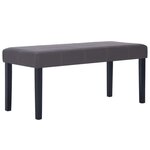 Banquette pouf tabouret meuble banc 106 cm gris synthétique 3002207