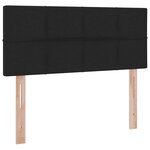 vidaXL Lit avec rangement et matelas avec matelas Noir 120 x 190 cm