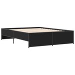 vidaXL Cadre de lit sans matelas noir 140x200 cm
