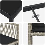 vidaXL Ensemble de salle à manger pour jardin 5 Pièces Gris clair