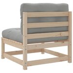 vidaXL Salon de jardin 8 Pièces avec coussins bois de pin massif