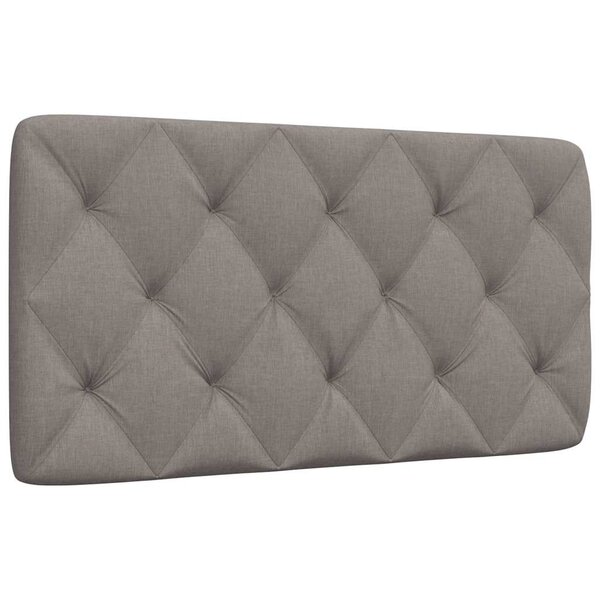 vidaXL Coussin de tête de lit taupe 100 cm tissu