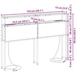 vidaXL Tête de lit de rangement Sonoma gris 150 cm Bois d'ingénierie