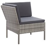 Salon de jardin meuble d'extérieur ensemble de mobilier 3 pièces avec coussins résine tressée gris 02_0015994