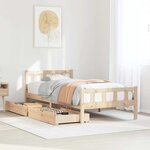 vidaXL Cadre de lit sans matelas 90x190 cm bois de pin massif