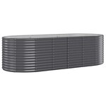 vidaXL Lit surélevé de jardin Acier enduit de poudre Anthracite