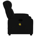 vidaXL Fauteuil inclinable de massage noir tissu