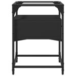vidaXL Table de chevet noir 40x40x55 cm bois d'ingénierie