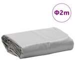 vidaXL Bâche gris Ø 2 m 650 g/m²