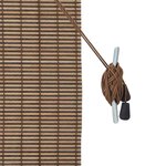 vidaXL Store de Fenêtre avec des rideaux Marron 150 x 220 cm Bambou