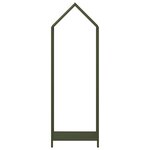 vidaXL Portant de bois chauffage vert olive 40x25x120 cm