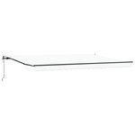 vidaXL Auvent Rétractable Blanc 500 × 300 cm Tissu et Aluminium