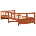 vidaXL Lit de jour sans matelas cire marron 90x200 cm bois pin massif