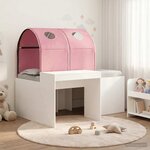 vidaXL Lit avec Tunnel 4 Pièces Chêne Artisanal et Rose Bois d'ingénierie