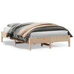 vidaXL Cadre de lit sans matelas 160x200 cm bois massif de pin
