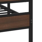 vidaXL Cadre de lit en métal sans matelas chêne marron 160x200 cm