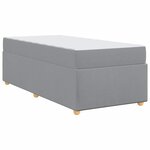 vidaXL Cadre de lit avec matelas Gris clair 90 x 200 cm tissu