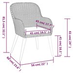 vidaXL Ensemble à manger de jardin avec coussins 7 Pièces Noir