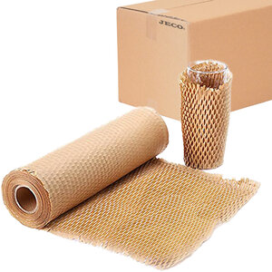 2 rouleaux de papier kraft en nid d’abeille 60cm x 25m linéaires