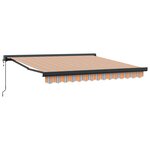 vidaXL Auvent Rétractable Multicolore 350 x 250 cm Tissu  Métal