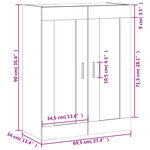 vidaXL Armoire murale chêne sonoma 69 5x34x90 cm bois d'ingénierie