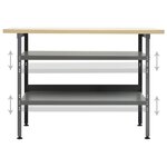 vidaXL Établi Gris 120x60x85 cm Acier