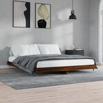 vidaXL Cadre de lit sans matelas chêne marron 200x200 cm