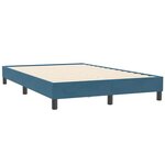 vidaXL Cadre de lit sans matelas bleu foncé 120x210 cm velours