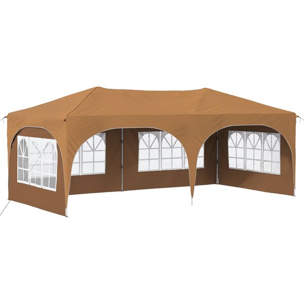 vidaXL Tente de fête pop-up 575 x 288 x 245 cm Beige Tissu Oxford