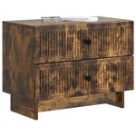 vidaXL Cabinet de chevet avec tiroir Chêne fumé 62 x 34 5 x 47 5 cm