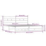 vidaXL Cadre de lit en métal sans matelas chêne sonoma 180x200 cm
