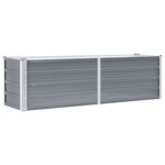 vidaXL Lit surélevé de jardin Acier galvanisé 160x40x45 cm Gris