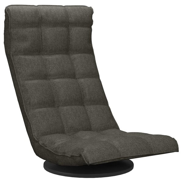 vidaXL Chaise de sol pivotante Gris foncé Tissu