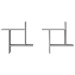 vidaXL Étagères murales 2Pièces sonoma gris 50x12x50 cm bois d'ingénierie