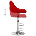 vidaXL Tabourets de bar lot de 2 rouge bordeaux velours
