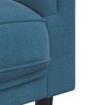 vidaXL Canapé avec coussins 2 places bleu velours