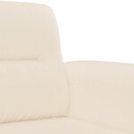 vidaXL Ensemble de canapés 2 Pièces avec coussins beige tissu microfibre