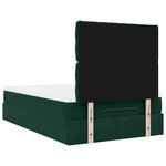 vidaXL Cadre de lit ottoman avec matelas vert foncé 120x200 cm velours