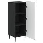 vidaXL Buffet Noir 34 5 x 33 x 92 cm Bois d'ingénierie
