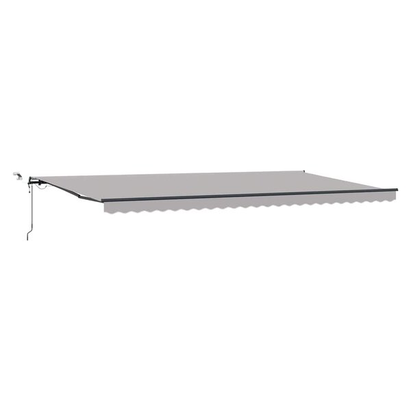 vidaXL Auvent Rétractable with Gris clair 600 × 350 cm tissu