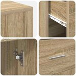 vidaXL Bureau d'angle Chêne Sonoma 102 x 50 x 75 cm Bois d'ingénierie