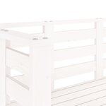 vidaXL Banc de jardin blanc 111 5x53x71 cm bois massif de pin