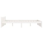 vidaXL Cadre de lit Blanc Bois massif 120x200 cm