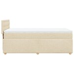 vidaXL Sommier à lattes de lit et matelas Crème 90x190 cm Tissu