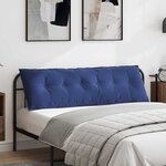 vidaXL Coussin de Dos Bleu police 160 x 50 cm Tissu en velours côtelé