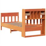 vidaXL Cadre de lit sans matelas cire marron 75x190 cm bois pin massif