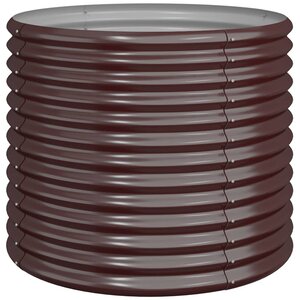 vidaXL Jardinière de jardin Acier galvanisé 80x80x68 cm Marron