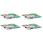 vidaXL Coussins de chaise de jardin lot de 4 multicolore 40x40x4 cm