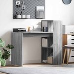vidaXL Bureau Gris Sonoma 108 x 55 x 103 5 cm Bois d'ingénierie
