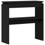 Table Console vidaXL Noir Chêne 80x30x80 cm Bois d'ingénierie